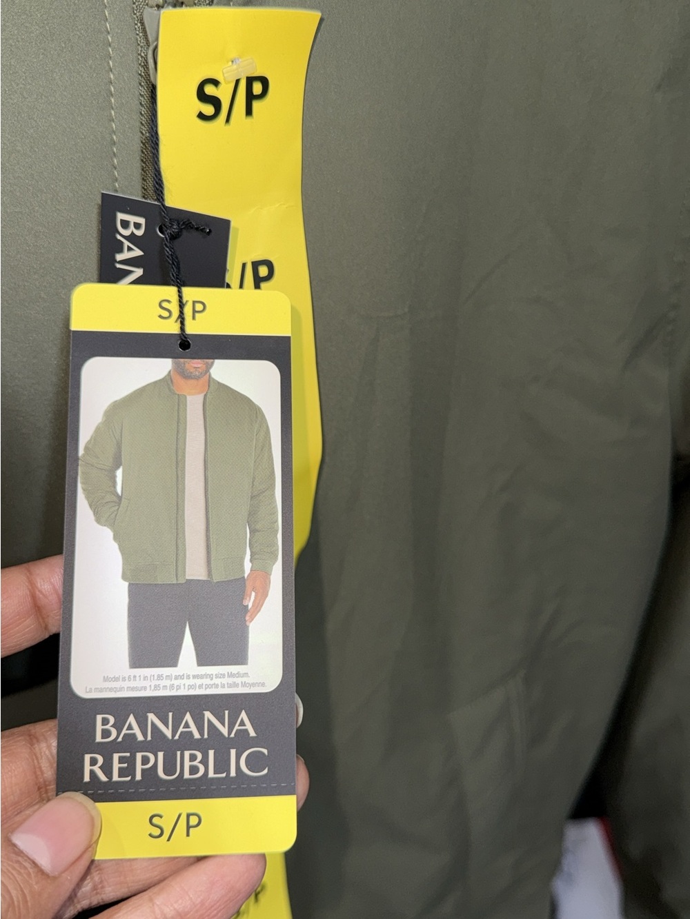 Banana Republic Olive Green Men's Bomber Jacket light weight